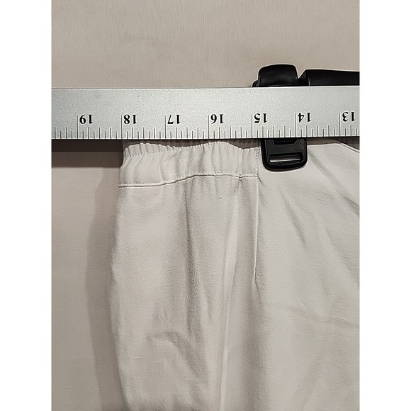 J. Jill Wide Leg Pants Womens Size L White, 26 In. Inseam Pockets 100% Rayon - Picture 5 of 10
